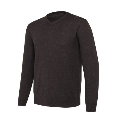 Merino V-Neck svetr - Brown Bark