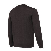 Merino V-Neck svetr - Brown Bark